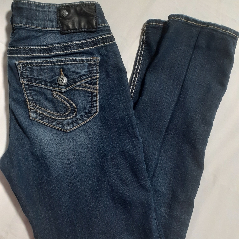 Silver Suki Skinny Jeans Womens Size 27